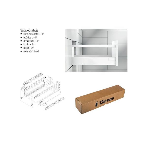 BLUM sada Antaro D 550 mm/30 kg, Blumotion/TOB, šedá R9006