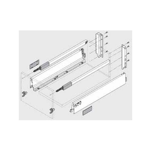 BLUM sada Antaro D 500 mm/30 kg, Blumotion/TOB, bílá SW