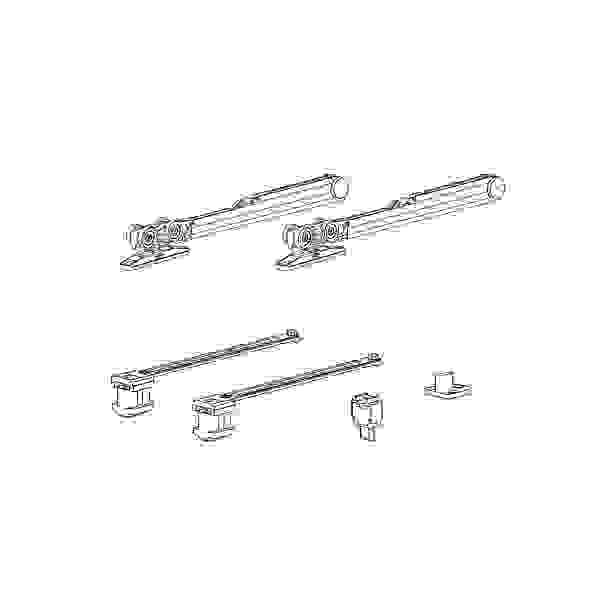 TERNO Step sada kování pro interiérové posuvné dveře 80kg, 1 křídlo, 2x tlumič