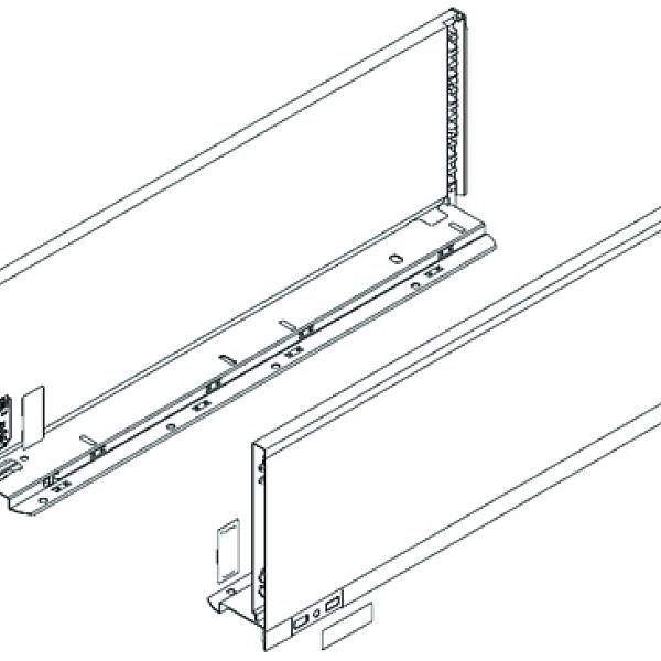 BLUM 770F6502S bočnice Legrabox F 650mm šedá