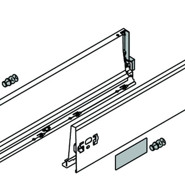 BLUM 378K3502SA bočnice Antaro 350 šedá P+L