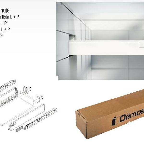 BLUM sada Antaro M 650 mm/65 kg, Blumotion/TOB, bílá SW