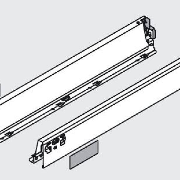 BLUM 378N4502SA bočnice Antaro 450 šedá P+L