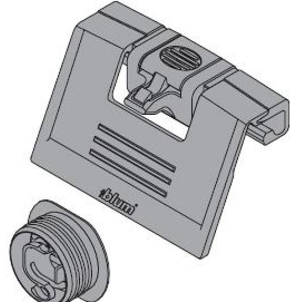 BLUM ZIF.80M7 Úchyt+unašeč pro vnitřní zásuvku šedý