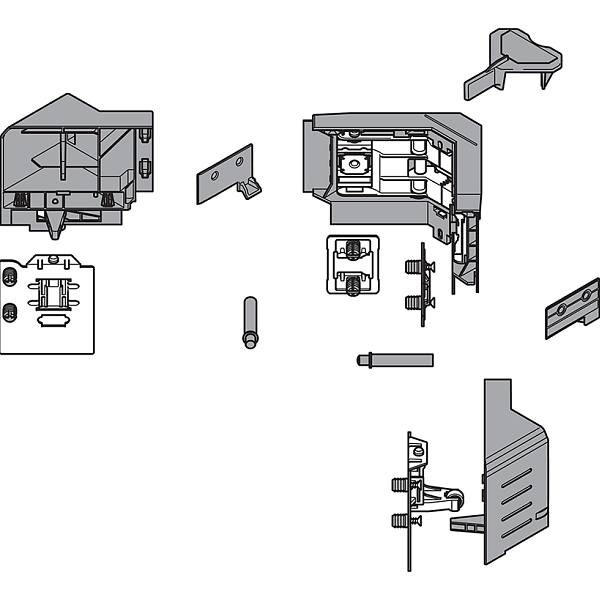 BLUM Z33M00E0A6 Space Corner Antaro M syncromotion bílé