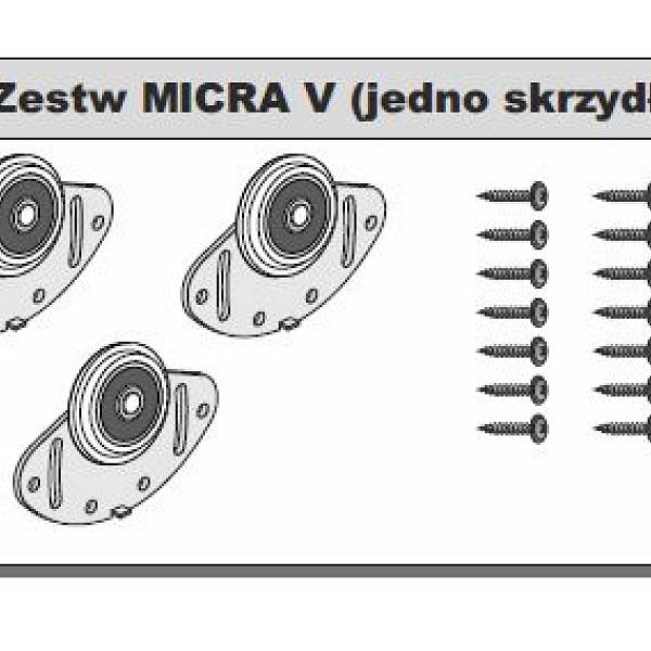 SEVROLL 10224 Micra V sada kování pro 1 křídlo