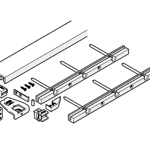 HAWA 24004 Folding Concepta 25 spodní profil 1300mm stříbrná