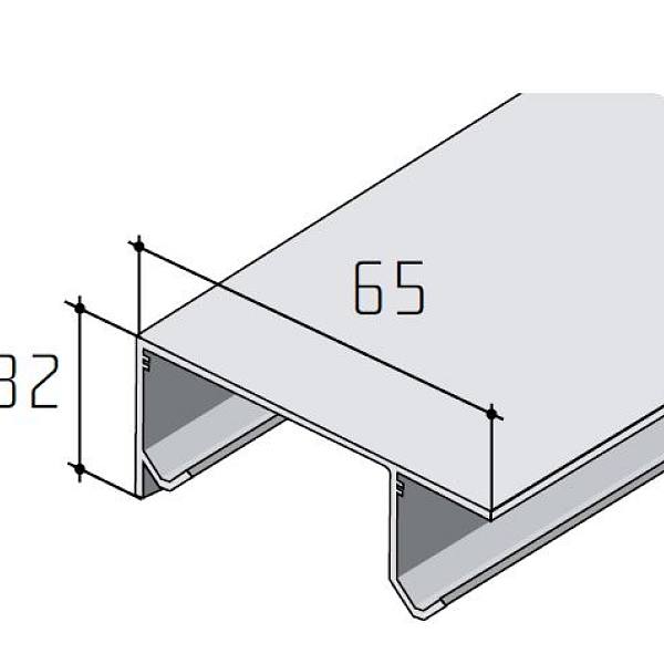 S-S20/30 alu elox lišta dvojitá 3m