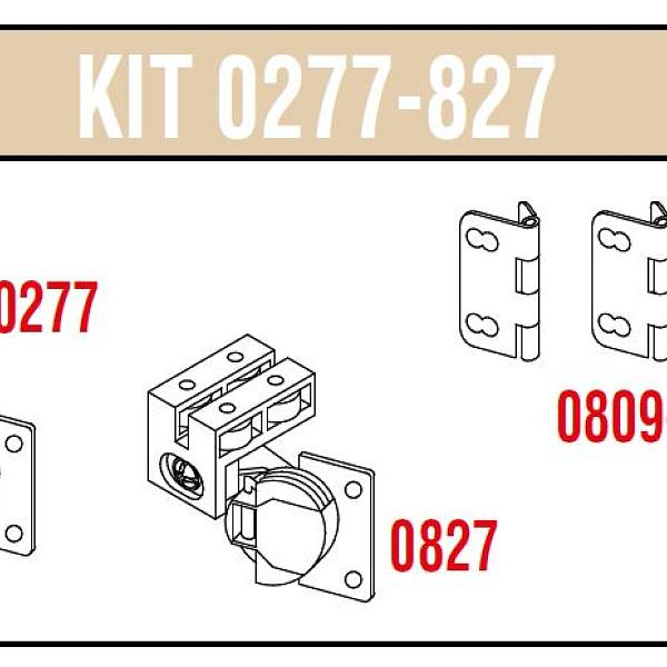 SISCO 277-827 sada kování pro skládací dveře - 2 křídla