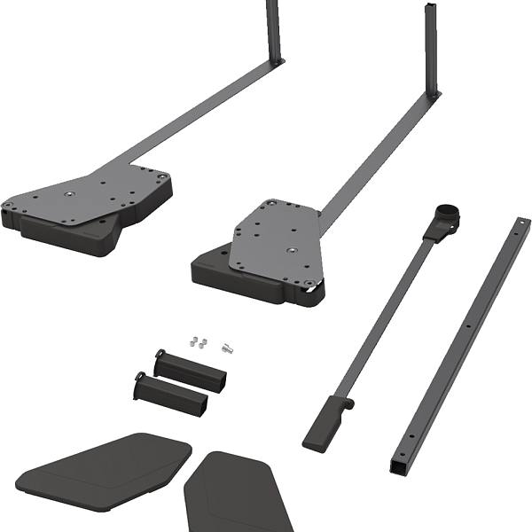 KES Conero sklopná šatní tyč, LW 985-1168mm, 15kg, černá