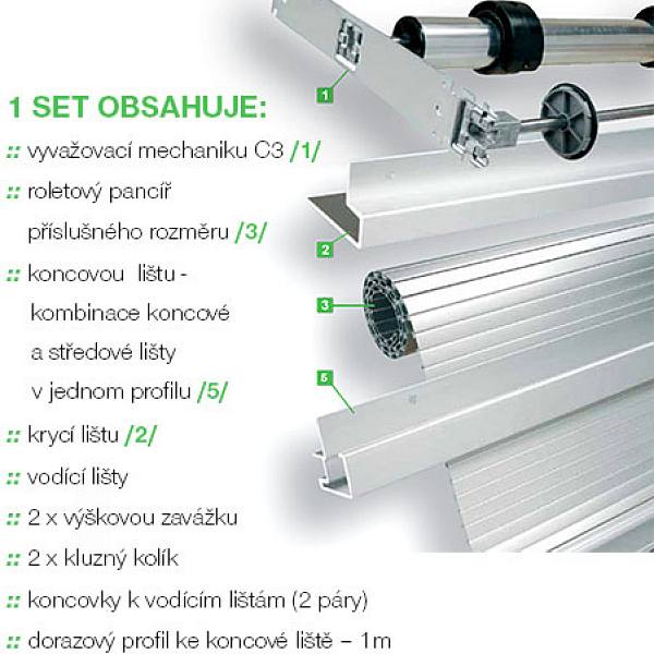 DOPRODEJ / REHAU metallic-line set20mm 600/1500 nerez