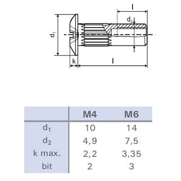 Spojovací kování matka M6x30mm nikl