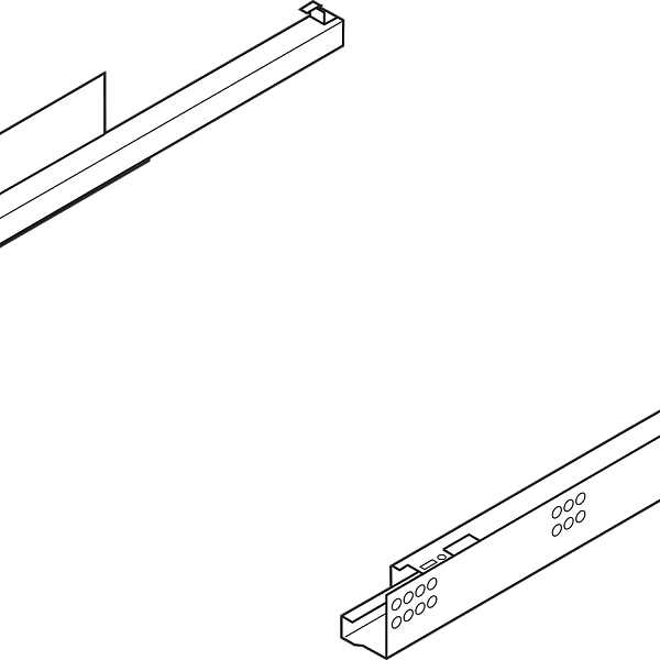 BLUM 550H6000B Tandem částečný 600mm tl