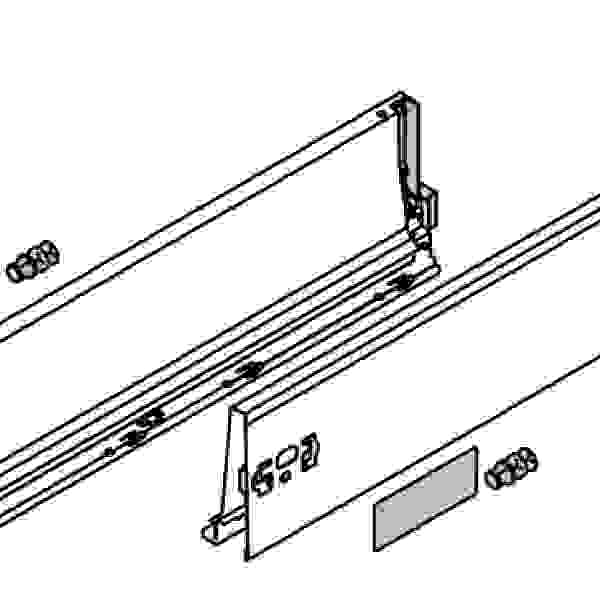 BLUM 378K3502SA bočnice Antaro 350 šedá P+L