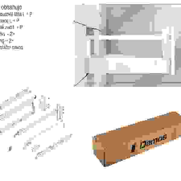 BLUM sada Antaro D 500 mm/65 kg, Blumotion/TOB, bílá SW