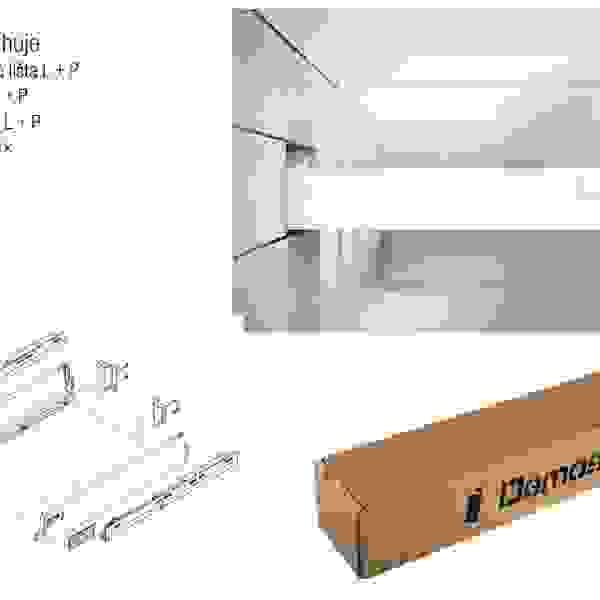 BLUM sada Antaro M 550 mm/30 kg, Blumotion/TOB, šedá R9006