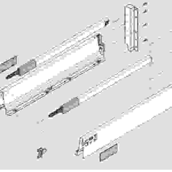 BLUM sada Antaro D 450 mm/30 kg, Blumotion/TOB, bílá SW