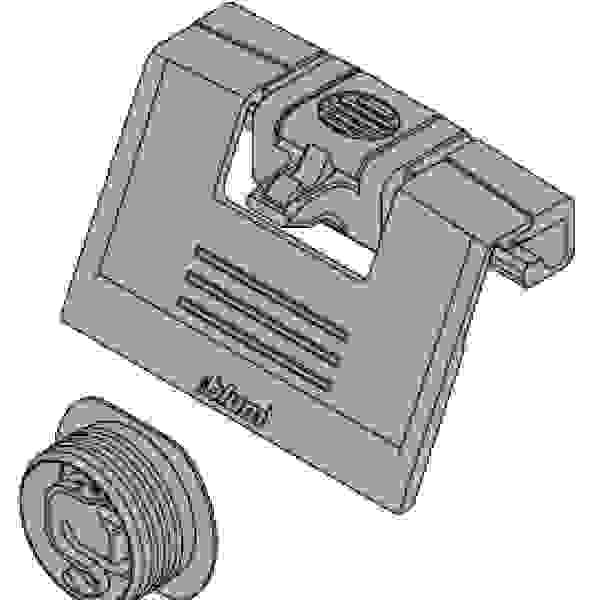 BLUM ZIF.80M7 Úchyt+unašeč pro vnitřní zásuvku šedý