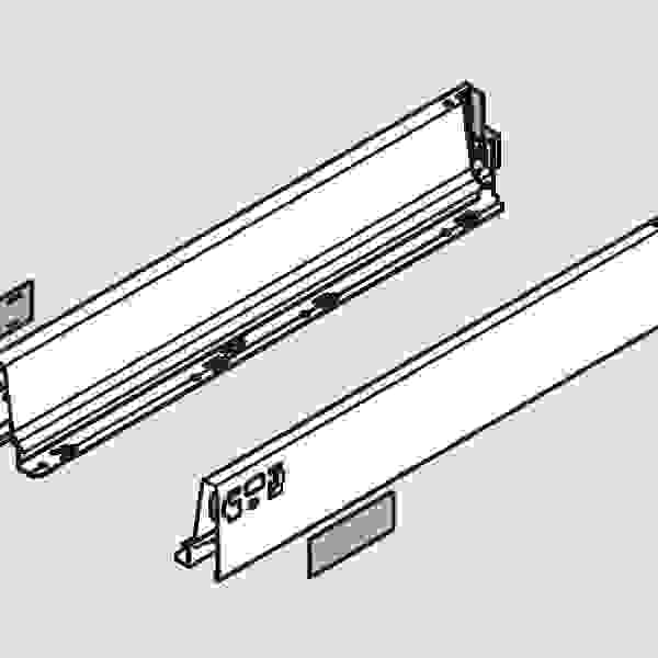 BLUM 378M6502SA bočnice Antaro 650 šedá P+L