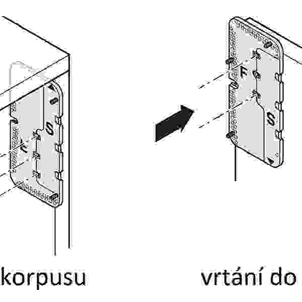 KES FREEspace mini vrtací/montážní šablona