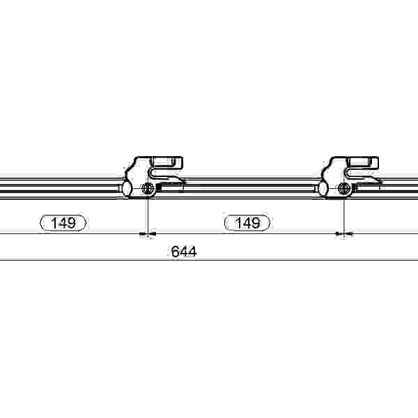 LEHMANN Tyč SVS3 +V výkres 18-2419-020 délka 644mm