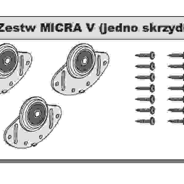 SEVROLL 10224 Micra V sada kování pro 1 křídlo