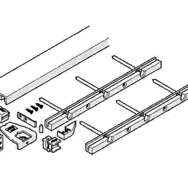 HAWA 24004 Folding Concepta 25 spodní profil 1300mm stříbrná