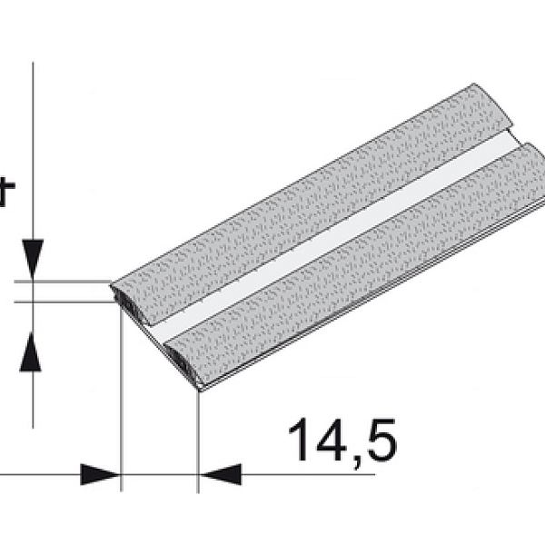 SEVROLL 20288-SV dorazový kartáč zásuvný 14x4mm bílý