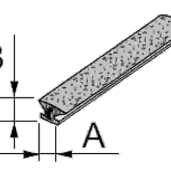 SEVROLL 20082-BL protiprachový kartáč zásuvný 4,8x9mm šedý