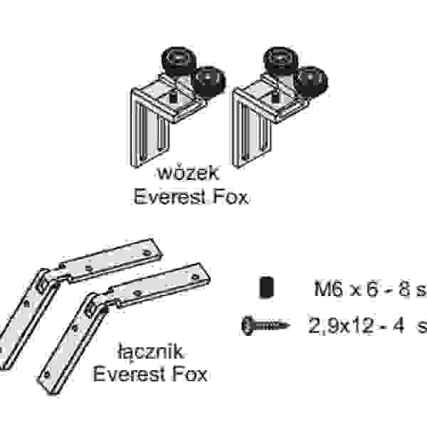 SEVROLL 10229-SV Everest sada pro úchytovou lištu Fox II