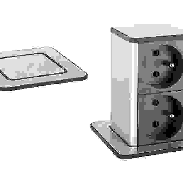 STRONG PowerUp zásuvka, 2x230V, Nerez, Fr