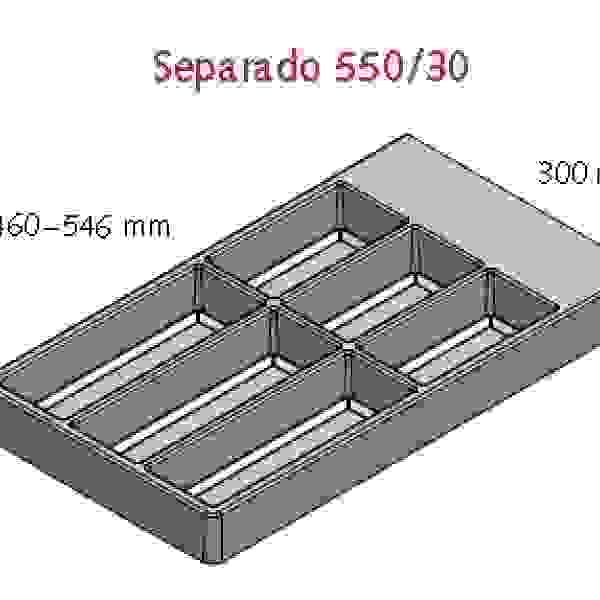 Příborník Separado 546x300x2,8 mm stříbrný