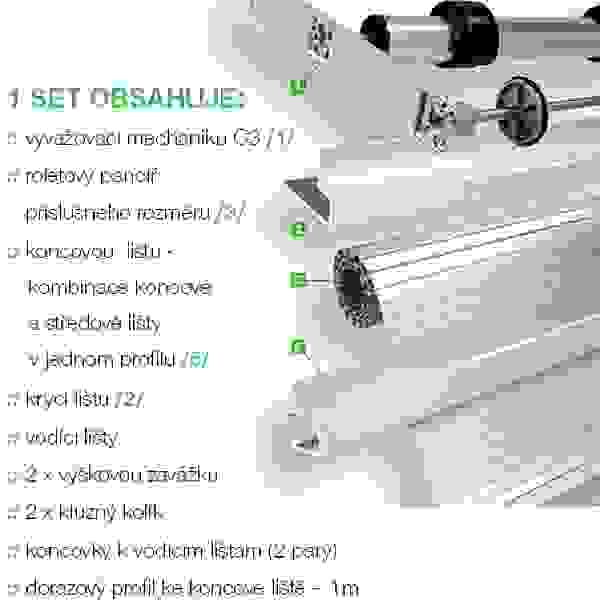 DOPRODEJ / REHAU metallic-line set20mm 600/1500 nerez