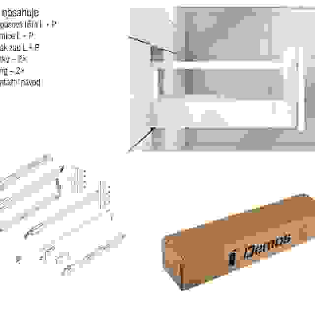 BLUM sada Antaro D 350 mm/30 kg, Blumotion/TOB, šedá R9006