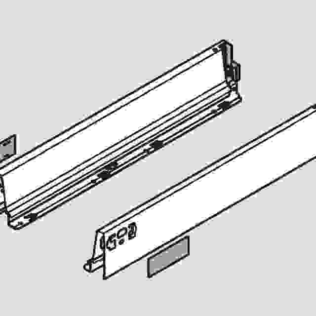 BLUM 378M6502SA bočnice Antaro 650 šedá P+L