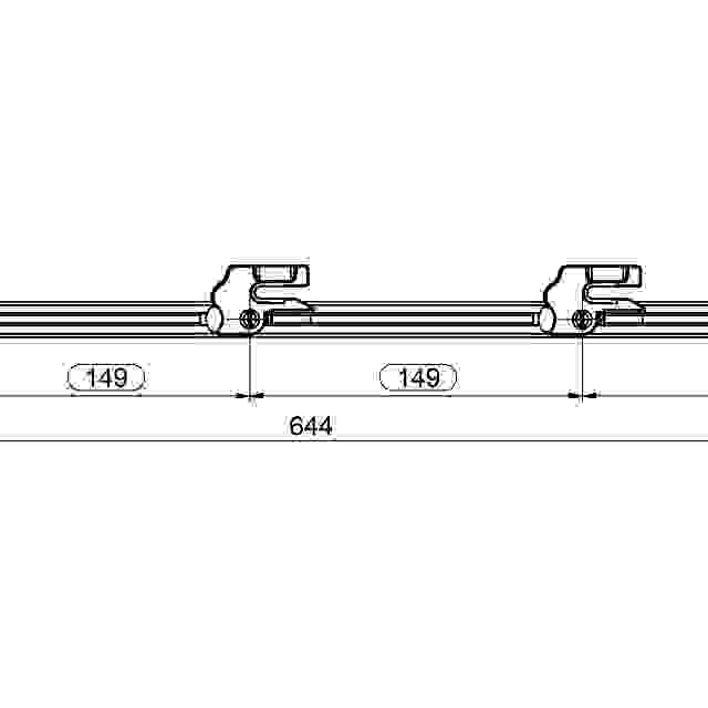 LEHMANN Tyč SVS3 +V výkres 18-2419-020 délka 644mm