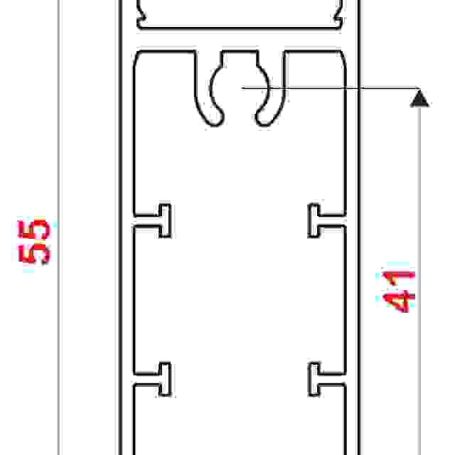 SEVROLL 05799 GM 18 spodní krycí lišta 2,35m 18mm stříbrná