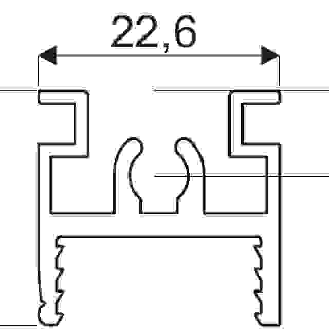 SEVROLL 05794 GM 18 horní vodící lišta 3m stříbrná