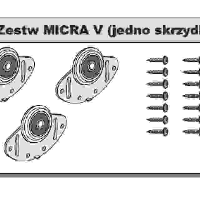 SEVROLL 10224 Micra V sada kování pro 1 křídlo