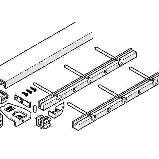 HAWA 24004 Folding Concepta 25 spodní profil 1300mm stříbrná