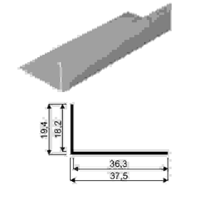 SEVROLL 02455 úhelník 18x36mm 3m stříbrná