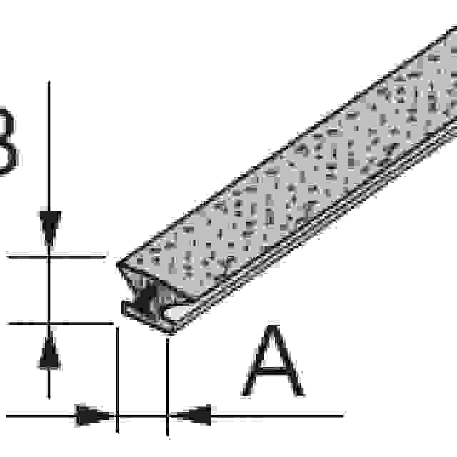 SEVROLL dorazový kartáč zásuvný 4,8x4mm šedý