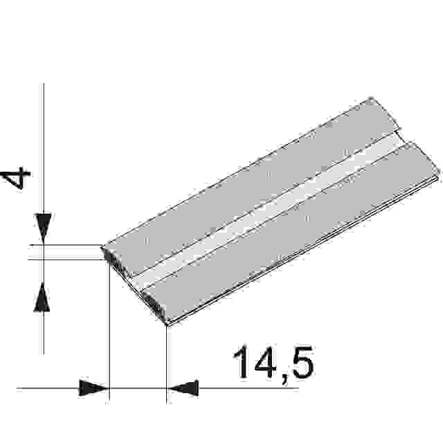 SEVROLL dorazový kartáč zásuvný 14x4mm šedý