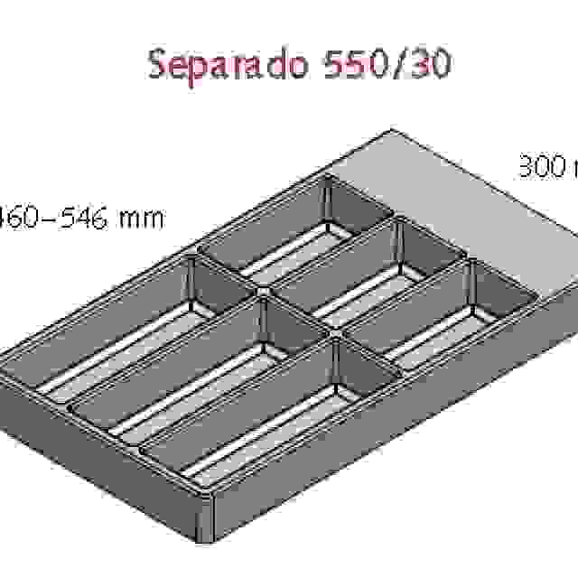 Příborník Separado 546x300x2,8 mm stříbrný