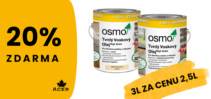 OSMO - 20% ZDARMA